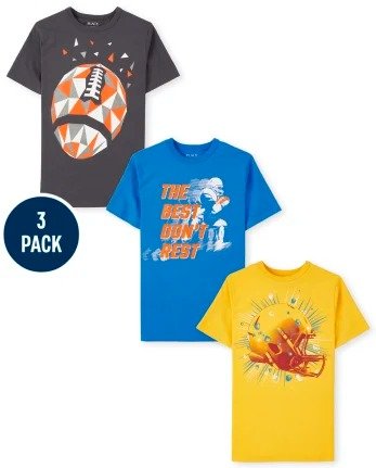 Boys Short Sleeve Sports Graphic Tee 3-Pack | The Children's Place - MULTI CLR