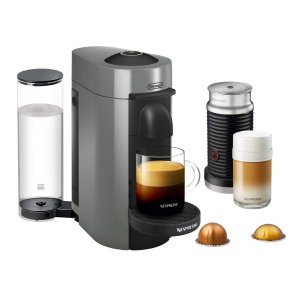 Nespresso ENV150GYAE VertuoPlus Coffee and Espresso Machine Bundle with Aeroccino Milk Frother by De'Longhi