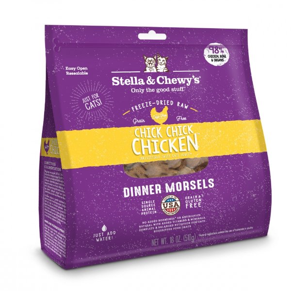 Stella & Chewy's Grain Free Chick Chick Chicken Dinner Morsels Freeze Dried Raw Cat Food | Petflow