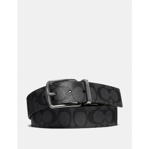 CoachWIDE HARNESS CUT-TO-SIZE REVERSIBLE BELT IN SIGNATURE CANVAS 