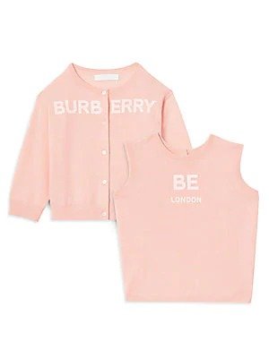 Burberry - Baby's & Little Girl's Joselyn Logo Cashmere Twinset
