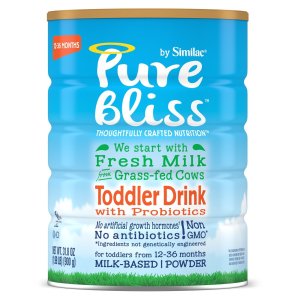 Similac Pure Bliss Toddler Drink with Probiotics, Starts with Fresh Milk from Grass-Fed Cows, 31.8 ounces (Single Can)