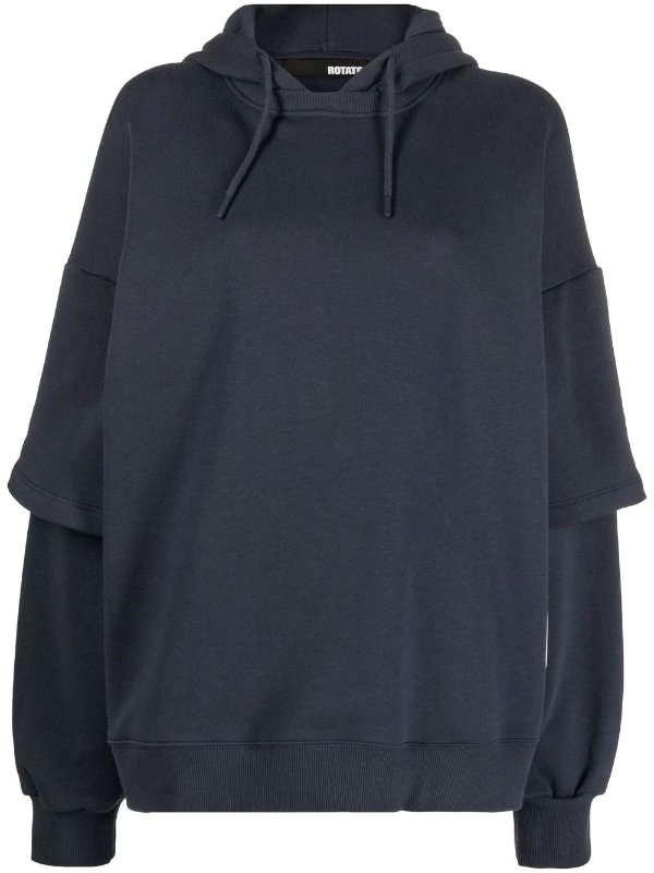 ROTATEdouble-sleeve organic cotton hoodie