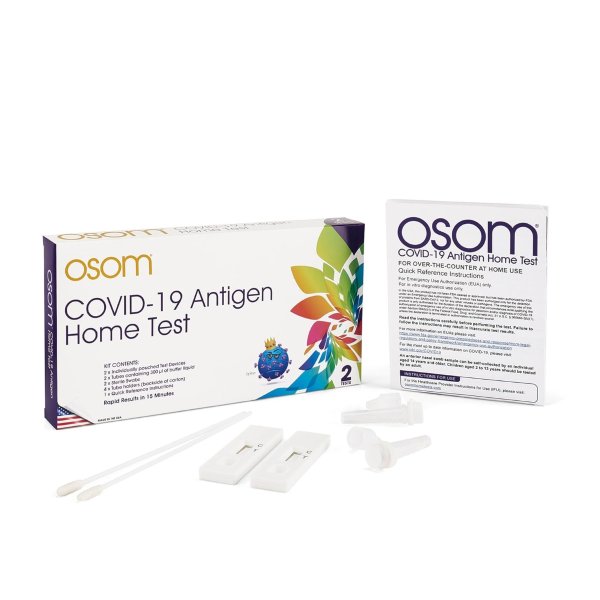COVID-19 Antigen Home Test, 2 Tests Included, Home COVID Test, Results in 15 Minutes, Made in The USA, Easy-to-Use, FDA EUA Authorized (2 Pack)