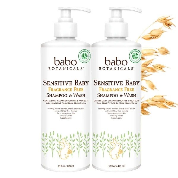 NEW! Sensitive Baby Shampoo & Wash - Fragrance Free - 16 oz. - Bundle (2 Pack)