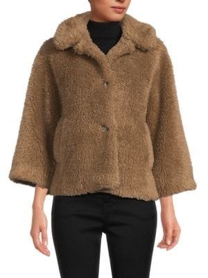 Caban Faux Fur Teddy Mid Coat