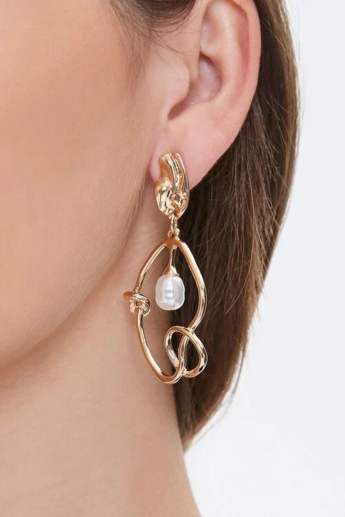 珍珠不规则耳环
