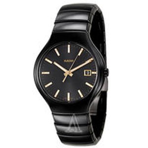 Rado Men's R27653062 True Analog Display Swiss Quartz Black Watch