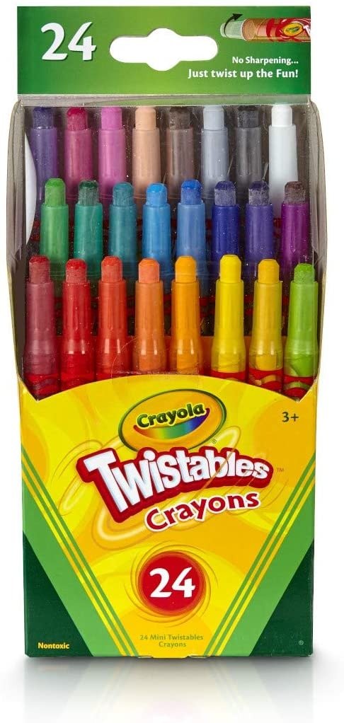 Twistables Crayons Coloring Set, Kids Indoor Activities at Home, 24 Count