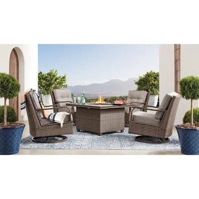 Member's Mark Newcastle 5-Piece Patio Fire Pit Chat Set - Sam's Club
