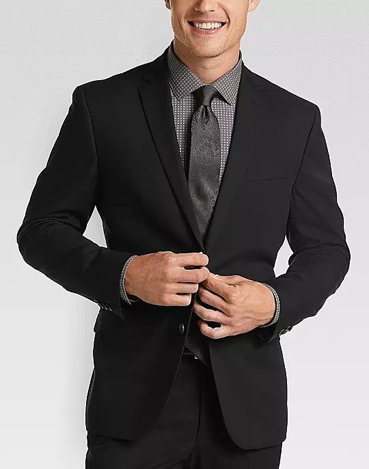 Kenneth Cole Reaction TECHNI-COLE Black Slim Fit Suit - Men's Suits | Men's Wearhouse