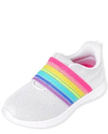 Toddler Girls Rainbow Sneakers | The Children's Place - WHITE