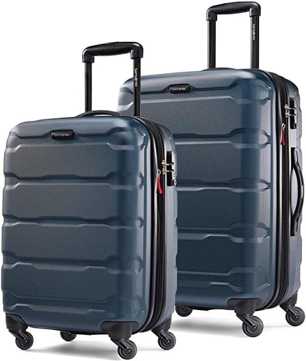 Omni PC Hardside Expandable Luggage with Spinner Wheels, Teal, 2-Piece Set (20/24)