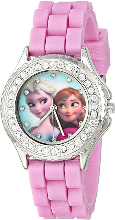Kids' FZN3554 Frozen Anna and Elsa Rhinestone-Accented Watch