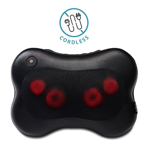 LiBa Cordless Shiatsu Neck Shoulder Back Massager Belt with Heat -  Rechargeable Use Unplugged, Portable Full Body Massage Relieving Pain Sore  Muscles