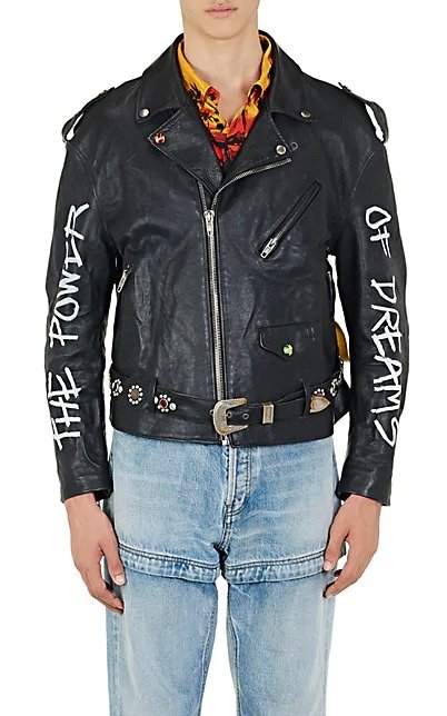 "The Power Of Dreams" Leather Moto Jacket "The Power Of Dreams" Leather Moto Jacket