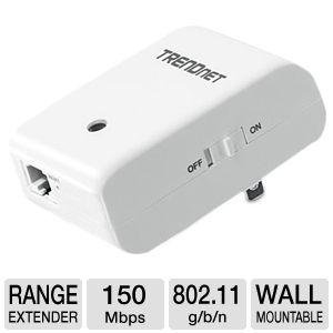 TRENDnet N150 Easy-N-Range Wi-Fi 无线范围扩展器 (TEW-713RE)