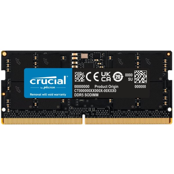 Crucial 16GB DDR5 4800MHz CL40 SO-DIMM Memory