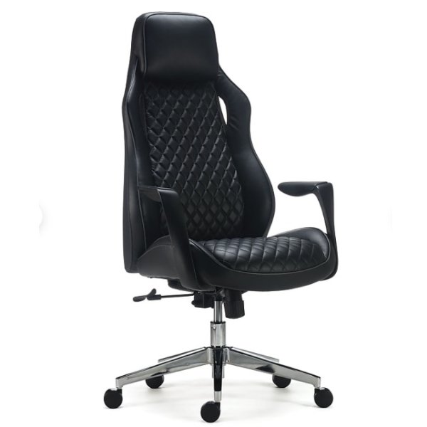 Renaro Bonded Leather Managers Chair, Black