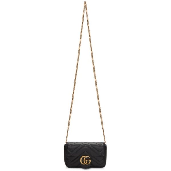 - Black Super Mini GG Marmont Bag