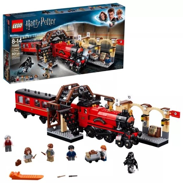 Harry Potter Hogwarts Express Train Set with Harry Potter Minifigures and Toy Bridge 75955