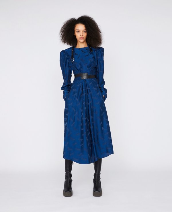 Women's Blue Horse Jacquard Dress | Stella McCartney Men