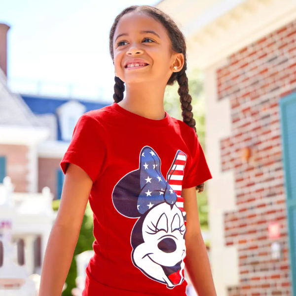 Minnie Mouse Americana Bow T-Shirt for Girls | shopDisney
