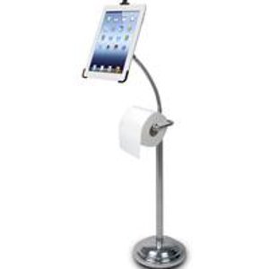 CTA Digital Pedestal Stand for iPad 2/3/4 with Roll Holder 