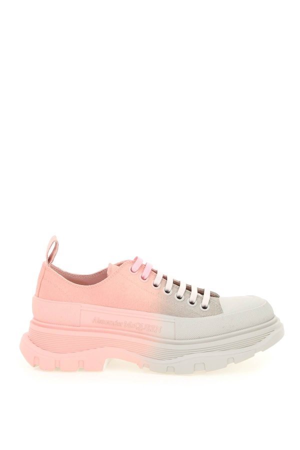 two-tone tread slick lace-up shoes