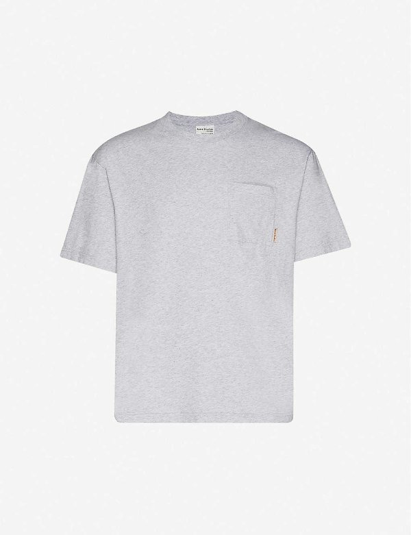 Patch pocket cotton-jersey T-shirt