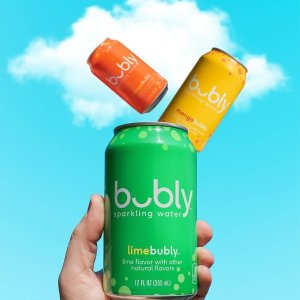 bubly Sparkling Water, Lime, 12 fl oz (pack of 18 cans)