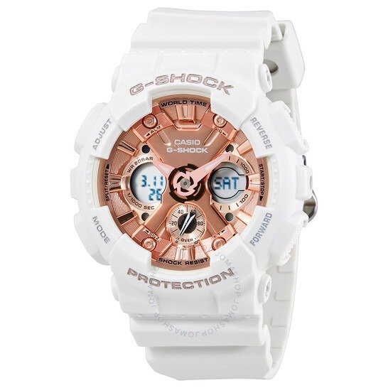 G-Shock S Series Rose Gold Dial Ladies Sports Watch GMAS120MF-7A2