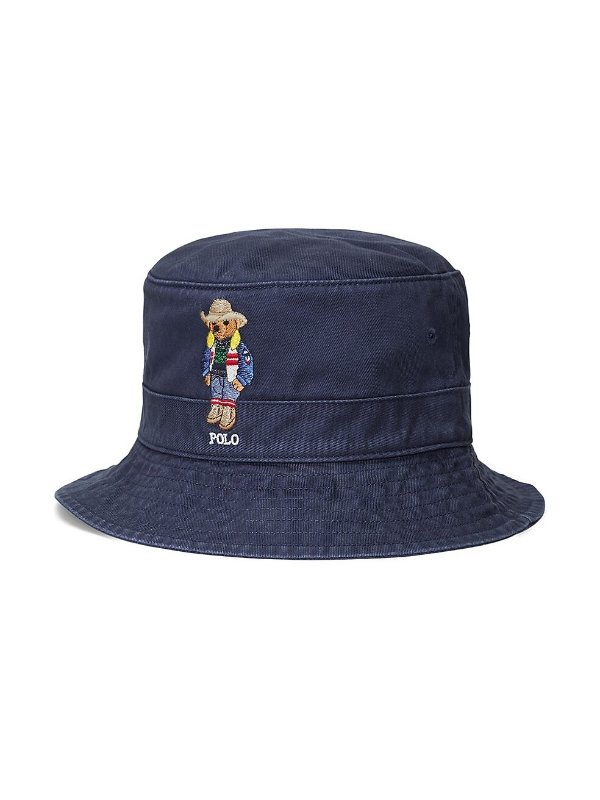 Cotton Twill Polo Bear Bucket Hat