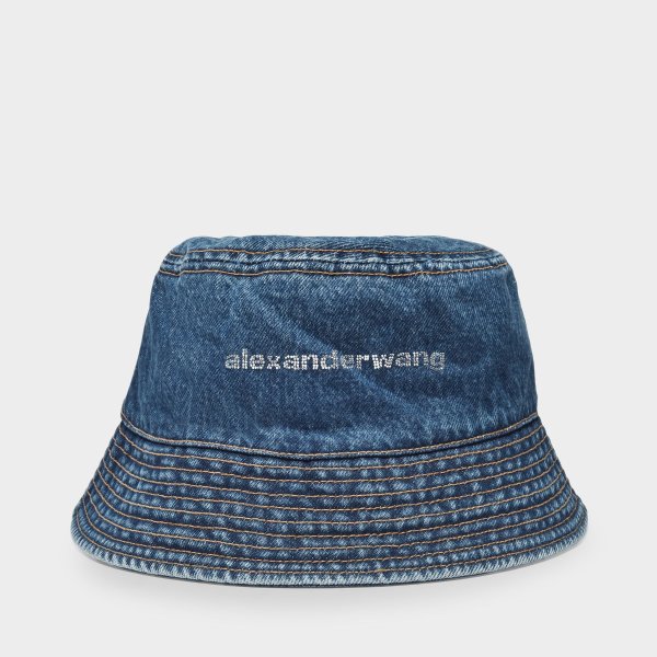 Bucket Hat in Blue Canvas