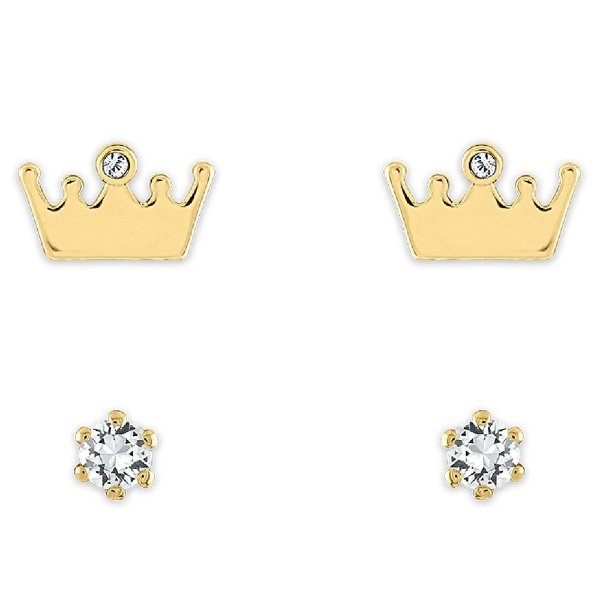Disney Princess Crown and Stud Swarovski Crystal Earring Set | shopDisney