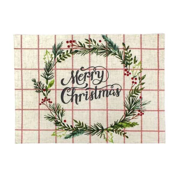 ® Merry Christmas Wreath Placemat