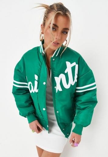 - Green Saints Varsity Jacket