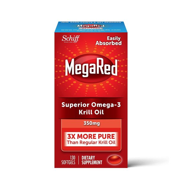MegaRed 350mg Omega-3 磷虾油胶囊 130粒