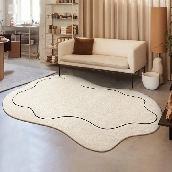 1pc Simple Creamy Cloud Living Room Bedroom Carpet - Home & Kitchen - Temu