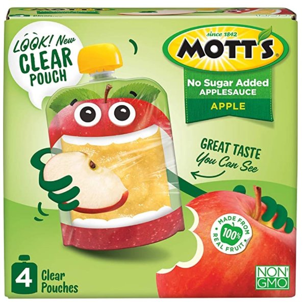Mott's No Sugar Added Applesauce 3.2oz 24 Packs