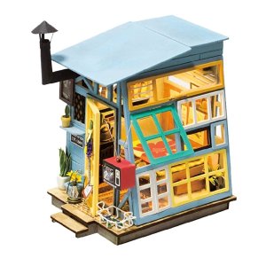Robotime Miniature DIY House Craft Kits with Lights and Furnitures