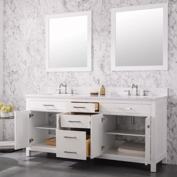 Atencio 72" Double Bathroom Vanity SetAtencio 72" Double Bathroom Vanity SetRatings & ReviewsCustomer PhotosQuestions & AnswersShipping & ReturnsMore to Explore