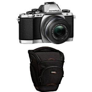 Olympus OM-D E-M10 with 14-42mm Lens (Silver) + Holster