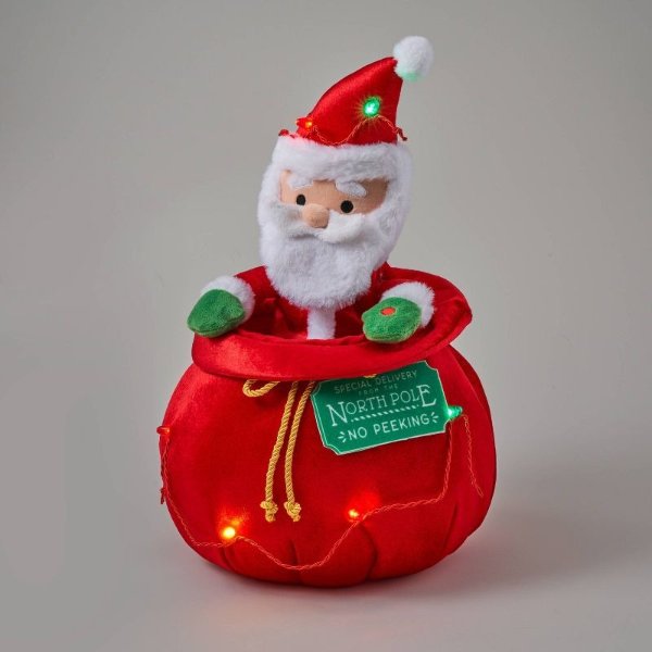 13&#34; Santa in Bag Decorative Figurine - Wondershop&#8482;