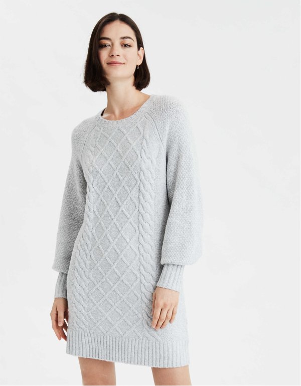 AE Cable Knit Sweater Dress