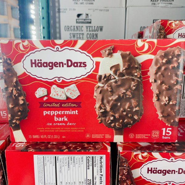 Haagen Dazs peppermint bark ice cream br 15 bars