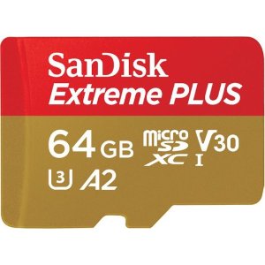 SanDisk Extreme PLUS 64GB microSDXC UHS-I Memory Card