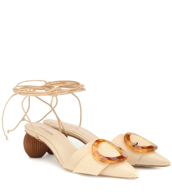 Liya embellished raffia sandals