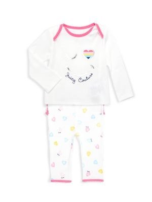 Baby Girl's 2-Piece Printed Cotton-Blend Top & Pants Set