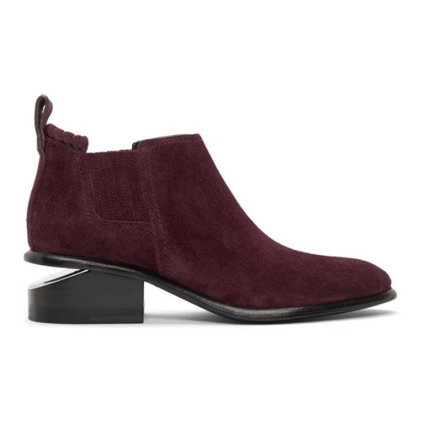 Purple Suede Kori Ankle Boots